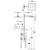 Tres SHOWER TECHNOLOGY ZESTAW ELEKTRONICZNEJ BATERII TERMOSTATYCZNEJ PODTYNKOWEJ 2-DROŻNEJ SHOWER TECHNOLOGY BLUE EDITION PRYSZNICOWE-09288563NM